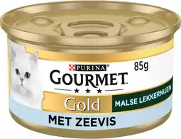 Intratuin Gourmet gold blik malse lekkernijen zeevis 85 g aanbieding