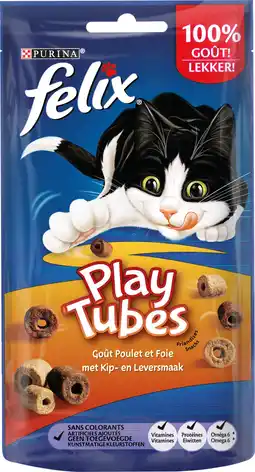 Intratuin Felix play tubes kattensnack kip lever 50 g aanbieding