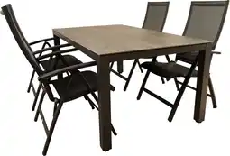 Intratuin Tierra outdoor 4-zits diningset briga grijs met ernesto antraciet aanbieding