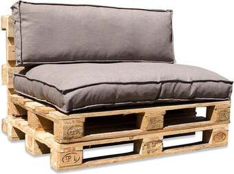 Intratuin In the mood collection palletkussen salvador taupe / grijs 120 x 80 x 15 cm aanbieding