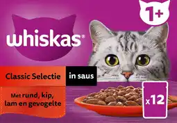 Intratuin Whiskas kattenvoer in saus classic selectie adult 85 g 12 stuks aanbieding