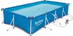 Intratuin Bestway zwembad passaat set rechthoek 400 x 211 x 81 cm aanbieding