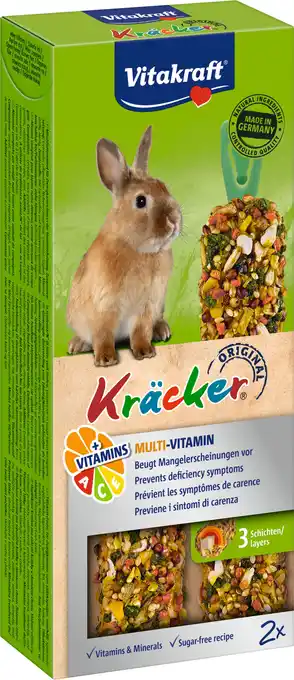 Intratuin Vitakraft konijnensnack kräcker multi vitamine 2 stuks aanbieding
