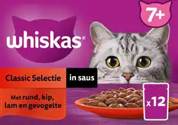 Intratuin Whiskas kattenvoer in saus classic selectie senior 85 g 12 stuks aanbieding