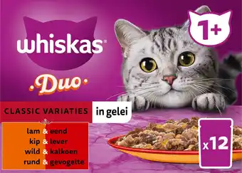 Intratuin Whiskas kattenvoer in gelei classic variaties adult 85 g 12 stuks aanbieding