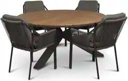 Intratuin Tierra outdoor 4-zits diningset orbital met liv aanbieding