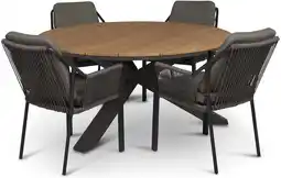 Intratuin Tierra outdoor 4-zits diningset orbital met liv aanbieding