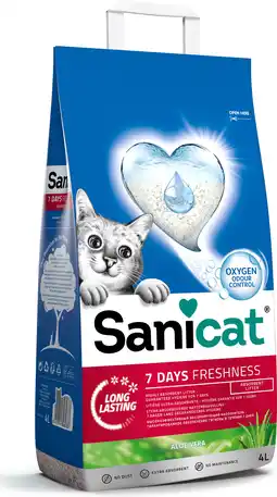 Intratuin Sanicat kattenbakvulling 7 days aloë vera 4 l aanbieding