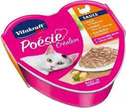 Intratuin Vitakraft kattenvoer poésie kalkoen in kaassaus 85 g aanbieding