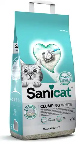 Intratuin Sanicat kattenbakvulling clumping white 20 l aanbieding