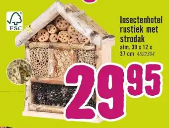 Hornbach Insectenhotel rustiek met strodak aanbieding