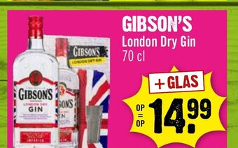 Dirck 3 GIBSON'S London Dry Gin 70 cl aanbieding