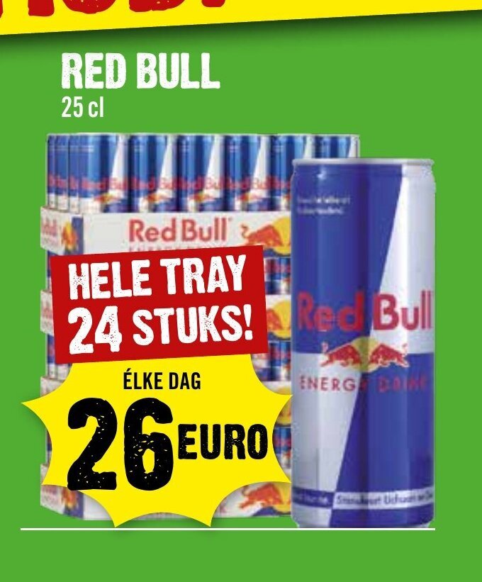 Dirck 3 RED BULL 25 cl aanbieding