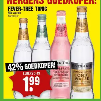 Dirck 3 FEVER-TREE TONIC Alle soorten Halve liter aanbieding