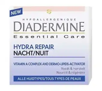 Voordeeldrogisterij Diadermine nachtcreme - hydra repair 50 ml aanbieding