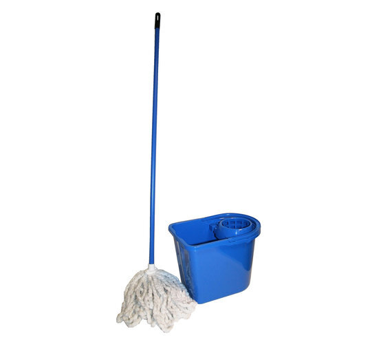 Voordeeldrogisterij Benson dweil mop 120 gr + emmer set 15 liter aanbieding