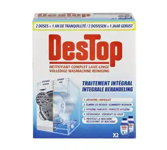 Voordeeldrogisterij Destop wasmachine reiniger integrale behandeling - 2 x 250 ml aanbieding