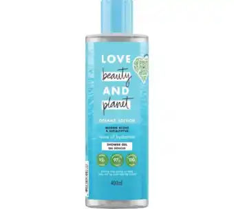 Voordeeldrogisterij Love beauty & planet douchegel wave of hydration - 400 ml aanbieding