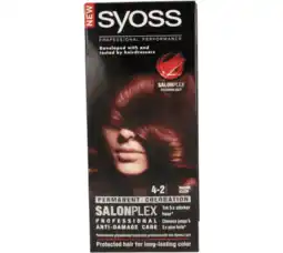 Voordeeldrogisterij Syoss permanent coloration haarverf - 4-2 mahonie aanbieding