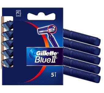 Voordeeldrogisterij Gillette blue ii wegwerp scheermesjes - 5 stuks aanbieding