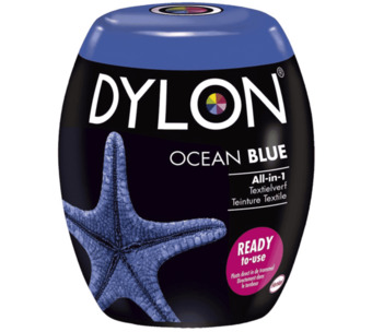 Voordeeldrogisterij Dylon wasmachine textielverf pods - ocean blue 350g aanbieding