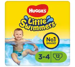 Voordeeldrogisterij Huggies zwemluiers little swimmers 7-15 kg - 12 stuks aanbieding