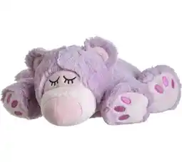 Voordeeldrogisterij Warmies sleepy bear - lila warmteknuffel aanbieding