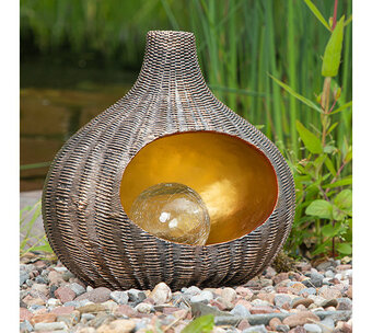 Voordeeldrogisterij Premium led zonnesculptuur met craquelé - 27,5x15x24,5cm aanbieding