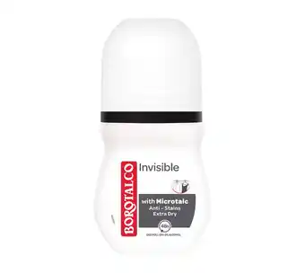 Voordeeldrogisterij Borotalco invisible deodorant roll on - 50 ml aanbieding