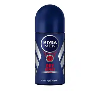 Voordeeldrogisterij Nivea men dry impact roll-on deodorant - 50 ml aanbieding