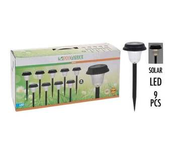 Voordeeldrogisterij Progarden solar led tuinverlichting - 9 stuks aanbieding