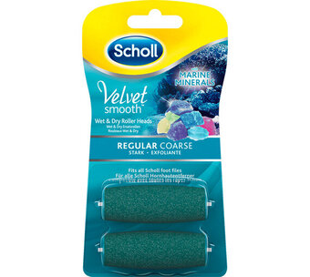 Voordeeldrogisterij Scholl velvet smooth marine minerals voetvijl navulling - 2 stuks aanbieding