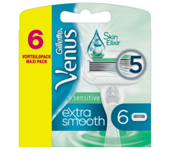 Voordeeldrogisterij Gillette scheermesjes venus extra smooth sensitive - 6 stuks aanbieding