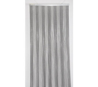 Voordeeldrogisterij Vliegengordijn alu chain - zwart/grijs 100 x 230 cm aanbieding