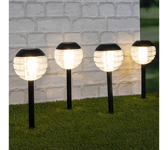 Voordeeldrogisterij Premium solar tuinlampen - 4 stuks aanbieding