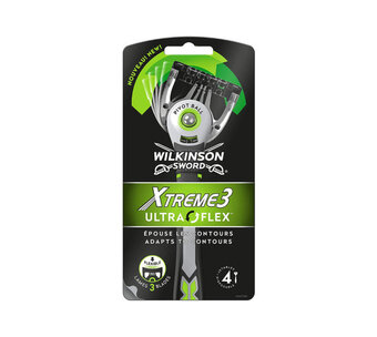 Voordeeldrogisterij Wilkinson xtreme 3 ultra flex 4 wegwerp scheermesjes - 4 stuks aanbieding