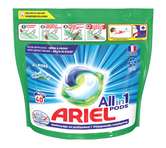 Voordeeldrogisterij Ariel all in 1 pods alpine - 40 stuks aanbieding
