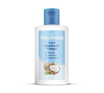 Voordeeldrogisterij Glycerona 3-in-1 hygiënische handgel kokos - 100ml aanbieding