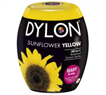 Voordeeldrogisterij Dylon wasmachine textielverf pods - sunflower yellow 350g aanbieding