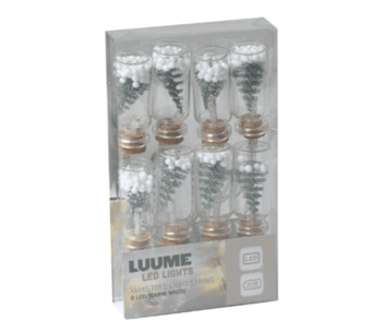 Voordeeldrogisterij Premium kerstverlichting flesjes - 8 stuks aanbieding