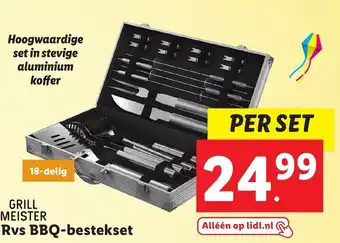 Lidl GRILL MEISTER Rvs BBQ-bestekset aanbieding