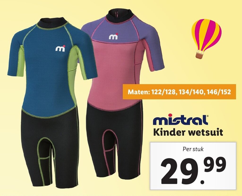 Kinder wetsuit aanbieding bij Lidl