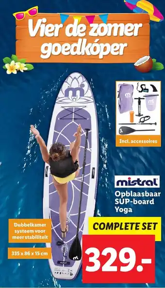 Lidl Opblaasbaar SUP-board Yoga aanbieding