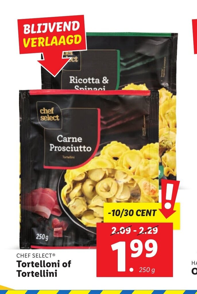 Tortelloni of Tortellini 250 g aanbieding bij Lidl