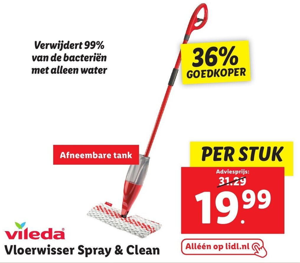 Vloerwisser Spray & Clean aanbieding bij Lidl