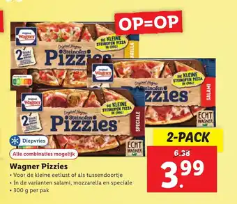 Lidl Wagner Pizzies 2-pack aanbieding