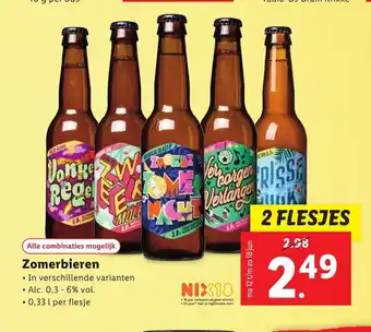 Lidl Zomerbieren 2 Flesjes aanbieding