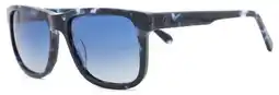 Bol.com Wave hawaii zonnebril acetat vierkant uv400 hout zwart/blauw aanbieding