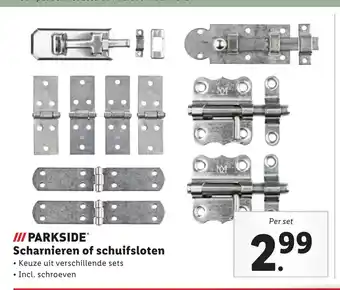 Lidl /// PARKSIDEⓇ Scharnieren of schuifsloten aanbieding