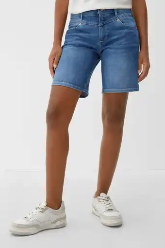 Wehkamp S.oliver slim fit denim short betsy blue aanbieding